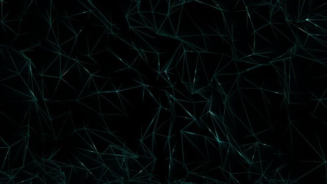 Abstract background with a plexus made of hi-tech lines and connections between shining dots with glow effect , 4k , 60 fps