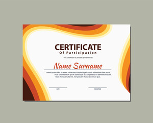 Red Orange Design Template. Red Orange Certificate Design Template