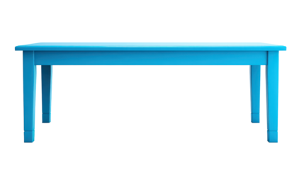 blue table isolated on transparent background,transparency 