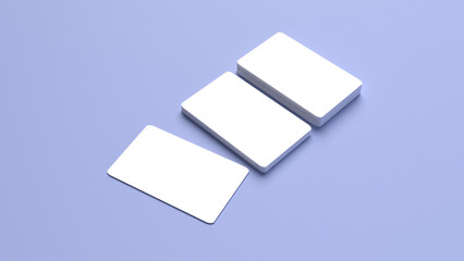 Simple Blank rendering of business card images for mockup 