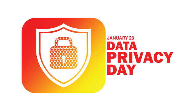 Data Privacy Day Vector illustration. January 28. Holiday concept. Template for background, banner, card, poster with text inscription. 