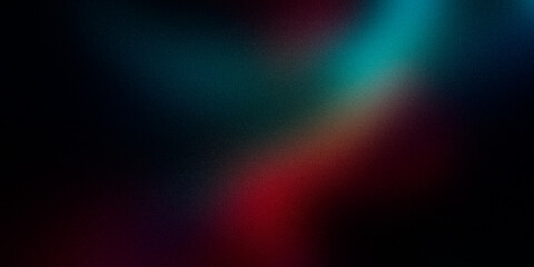 Turquoise orange red purple wide pattern. Blurred rainbow grainy background. Multicolored website banner, desktop, template, gradient. Design of holidays, Christmas, New Year, Valentine, Halloween