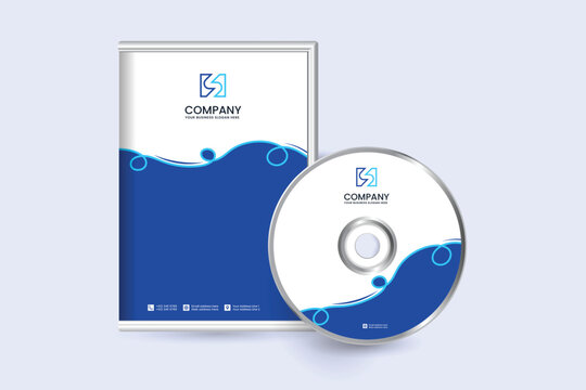 Modern company business DVD Cover and Label template