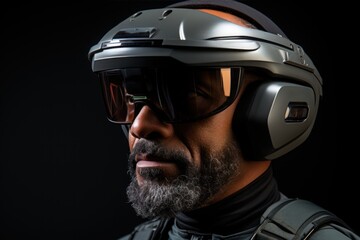 Exploring eco tech with augmented reality glasses, futurism image