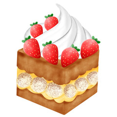 cake with strawberries