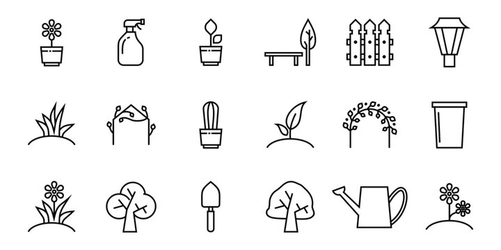 collection of garden icons.vectors, icon templates and resizable EPS 10.