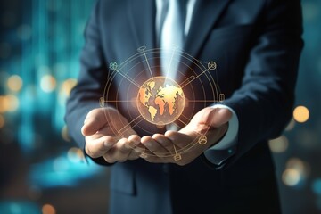 Businessman Analyzing Data Company Growth Projection LongT erm Growth Strategy