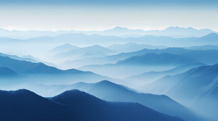 Obraz premium Top view of blue mountains abstract background, abstract art background