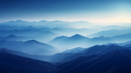 Obraz premium Top view of blue mountains abstract background, abstract art background