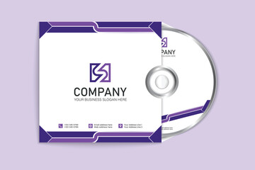 Professional and modern corporate CD cover and label template