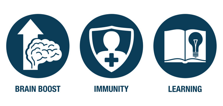 Nutrition Supplement - icons set in flat style