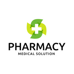 Medical Cross and Health Pharmacy Logo Vector Template on white background