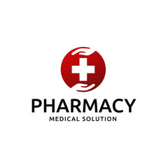 Obraz premium Medical Cross and Health Pharmacy Logo Vector Template on white background