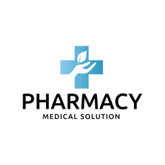 Fototapeta premium Medical Cross and Health Pharmacy Logo Vector Template on white background