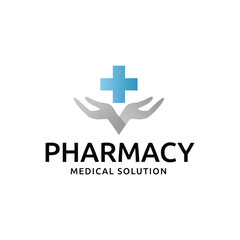 Obraz premium Medical Cross and Health Pharmacy Logo Vector Template on white background