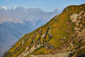 a trip in the autumn mountains