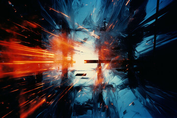 Abstract representation of magnetic fields visualized through experimental photography techniques, creating a dynamic and visually intriguing composition.