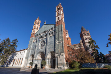 View of the Basilica of Sant'Andrew (Sant'Andrea) in Vercelli, Piedmont, Italy