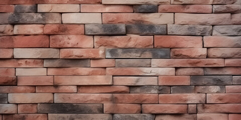Brick Wall Part Architecture Vintage Photo Background, Collection Of Diverse Brick Wall Textures Background, GENERATIVE ai


