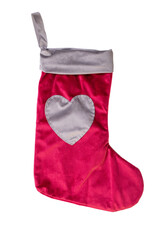 Isolated red christmas stocking sock