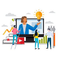 Goals and objectives, sales growth and successful teamwork. Business motivation. Finance target. Solution searching with new idea , creative plan, business training with team leader in computer