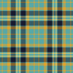 Plaid seamless pattern in green. Check fabric texture. Vector textile print.
