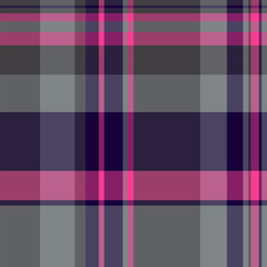 Fabric vector pattern of background plaid texture with a tartan check seamless textile.