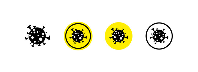 Virus icons. Different styles, bacteria virus icons. Vector icons