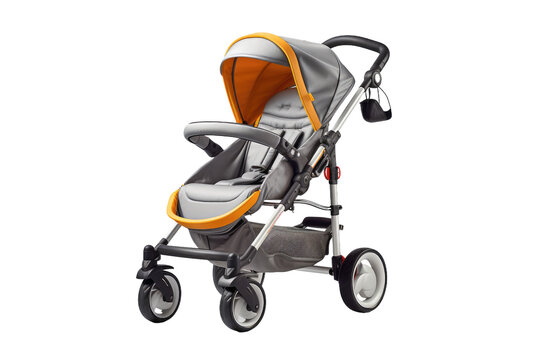 Standalone Object Realistic Capture of Stroller isolated on transparent background