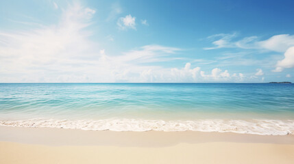 Obraz premium Seaside Serenity Upper View Beach Background Image.