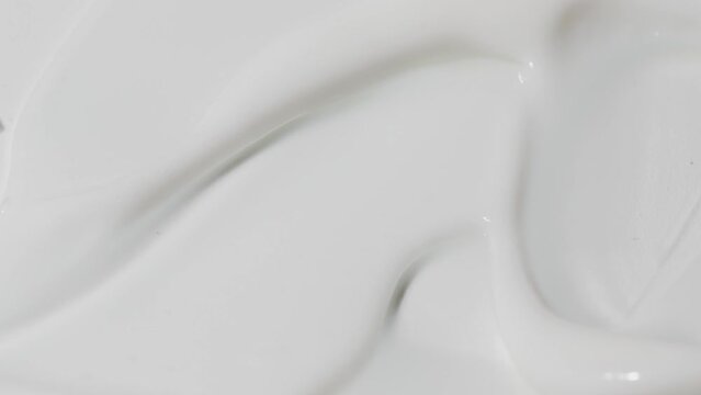 Cosmetic cream texture closeup 50 fps slow motion 4k