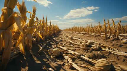field of dried wheat