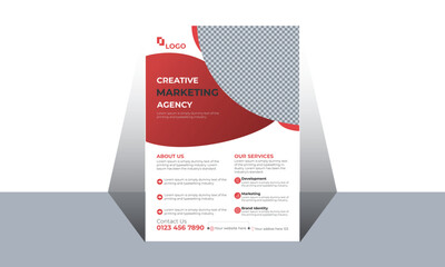 Creative Corporate & Business Flyer Brochure Template Design, abstract business flyer, vector template design.Creative modern bright concept circle round shape.Creative modern bright concept flyer.
