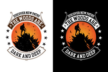 hiking print design sublimation hiking t-shirt design retro vintage hiking t-shirt design