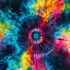 Dark colorful tie dye pattern