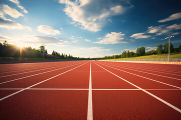 running track in stadium