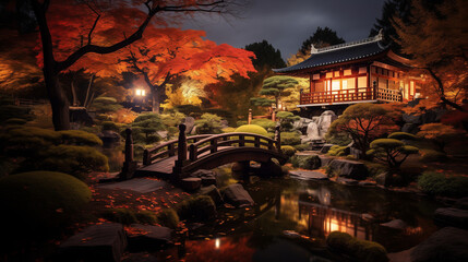 秋の日本庭園 | Japanese Garden in Autumn Generative AI