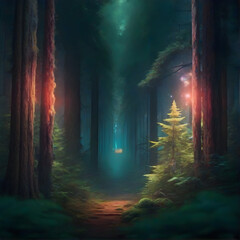 Fototapeta premium forest in the night