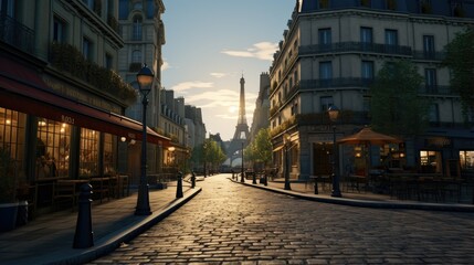 Fototapeta na wymiar The majestic Eiffel tower in Paris