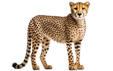 Cheetah Portrait On Transparent Background