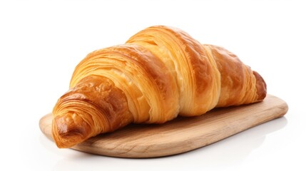 fresh croissant on table ,Delicious!