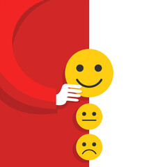 Positive feedback - customer choosing emoticon