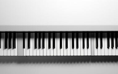Piano minimalista preto e branco 