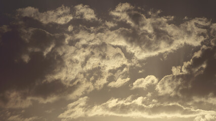 Gray clouds in the sky on a summer day