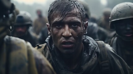 Fototapeta premium soldiers in war