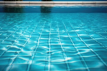 Obraz premium Tropical summer background with concrete wall, pool water and palm leaf shadow. Luxury hotel resort exterior for product placement. Outdoor vacation holiday house scene, neutral architecture aesthetic