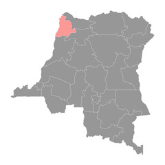 Fototapeta premium Sud Ubangi province map, administrative division of Democratic Republic of the Congo. Vector illustration.