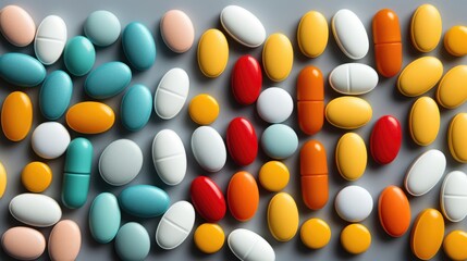 background of colorful pills