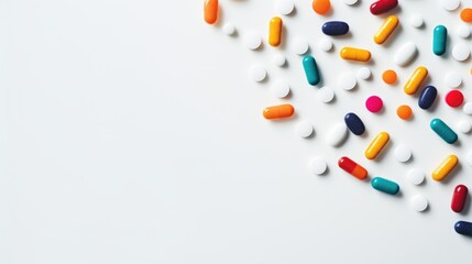 background of colorful pills