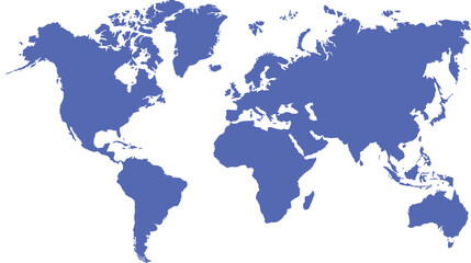 Fototapeta na wymiar blue world map png